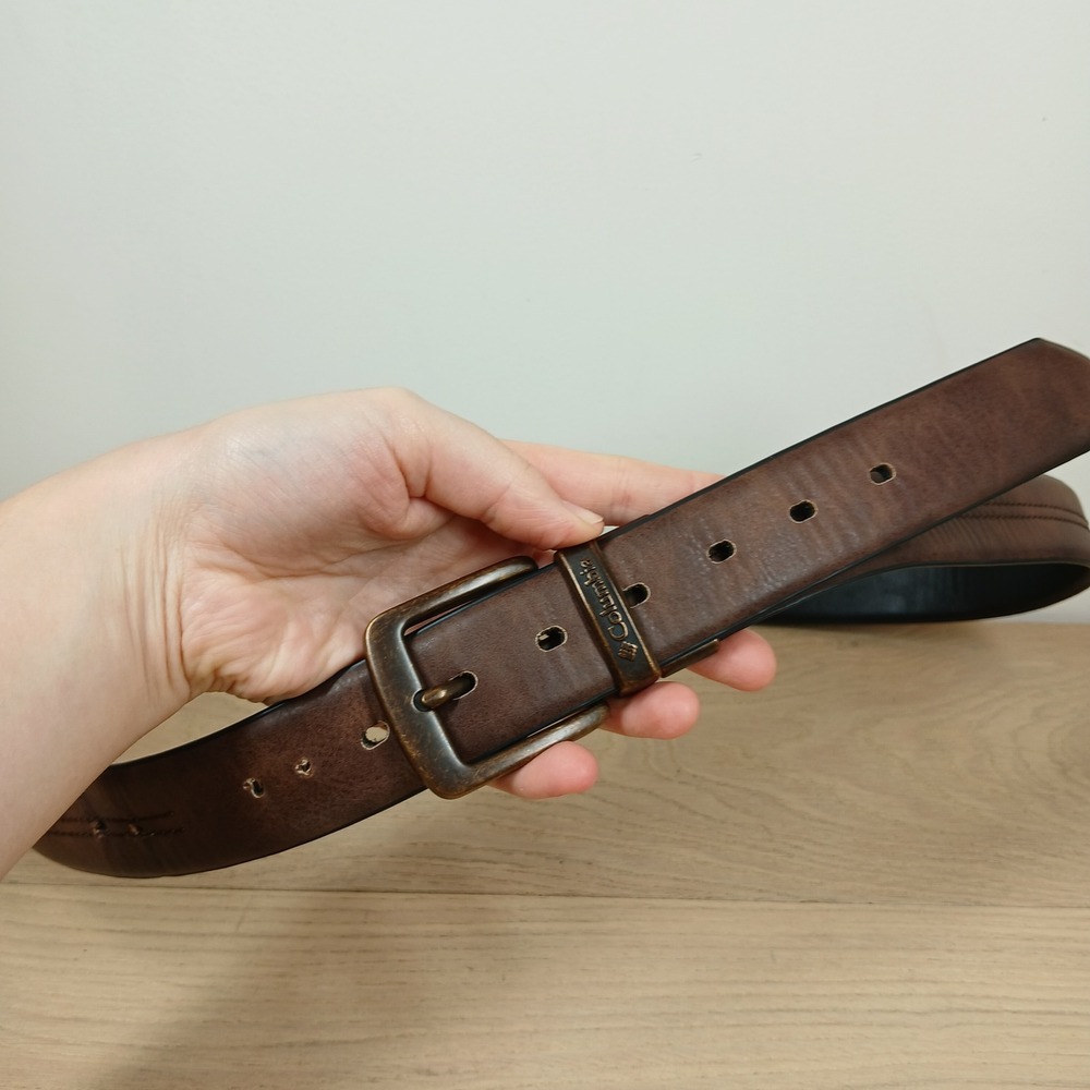 Columbia Belt Men 2X 46-48 Brown Leather Brown Casual Outdoor Workwear